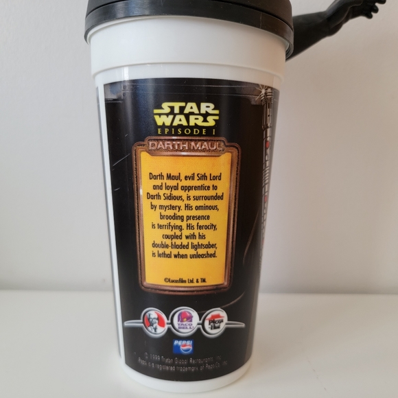 *SOLD* Vintage 1999 Star Wars 'The Phantom Menace' Taco Bell cup and Darth Maul - Picture 3 of 5